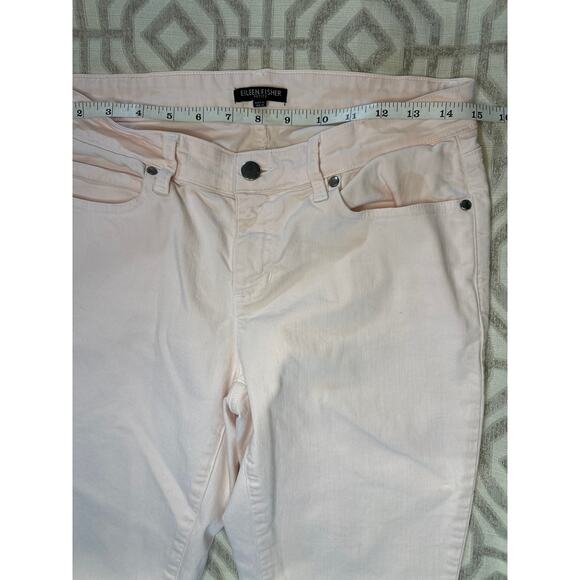 Eileen Fisher Velveteen Pants 8P Petite Organic Cotton‎ Light Pink Stretch Soft - Picture 3 of 8